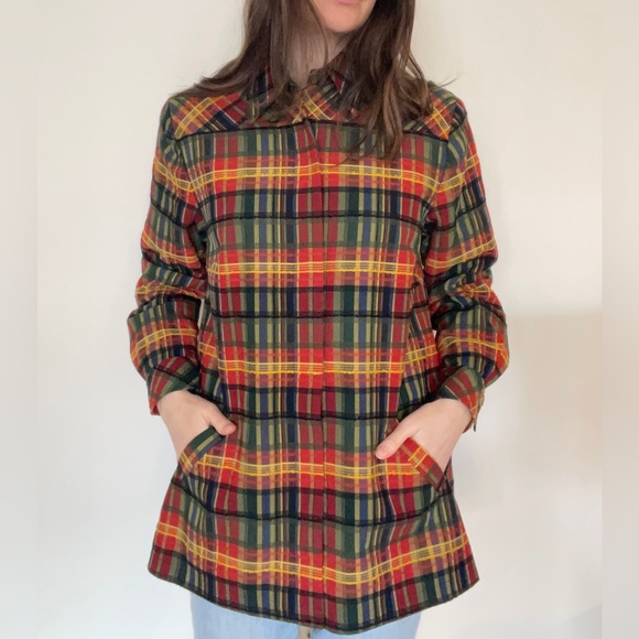 Vintage plaid jacket / size 10 medium - Picture 1 of 15